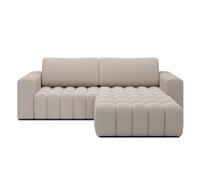 INTENSE DECO Canapé d'angle Droit Convertible Clovis Bouclette Beige