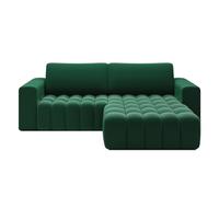 INTENSE DECO Canapé d'angle Droit Convertible Clovis Velours Vert