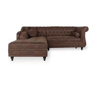 INTENSE DECO Canapé d'angle Gauche Empire Vintage Style Chesterfield