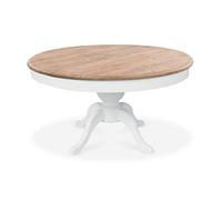 INTENSE DECO SIDONIE - Table Ronde Extensible en Bois 140x190 Blanc