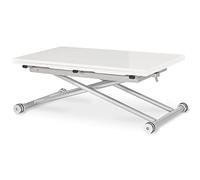 INTENSE DECO Table Basse relevable Blanc laqué