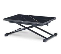 INTENSE DECO Table Basse relevable Philadelphia Effet céramique Noir