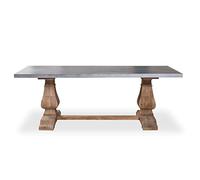 INTENSE DECO Table en métal et pin Vieilli LUBERON Style monastère