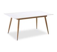 INTENSE DECO Table Extensible scandinave Betty Blanc - 6 à 8 Personnes
