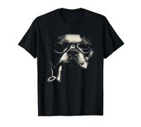 Intense Goatee Man Lunettes à Fumer Stipple Art T-Shirt