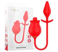 Intense Melanie - stimulateur clitoridien 2en1 langue vibrante - silicone rouge
