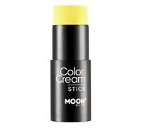 Intense Neon UV ColorCream Face & Body Paint Stick by Moon Glow - Maquillage professionnel pour le visage et le corps pour adultes et enfants - 21g - Jaune intense