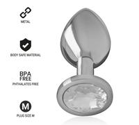 Intense Plug Anal en Métal avec Cristal Argent Taille M 1ut