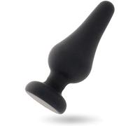 INTENSE Plug Anal PIPO L, Silicone Noir, 13x4,5 cm, Flexible, Utilisation sous l'Eau