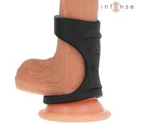 Intense - theo anneau pénis double silicone noir modèle 3