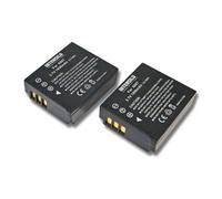 INTENSILO 2x Li-Ion Batterie 1000mAh (3.7V) pour caméscope, caméra vidéo photo Panasonic Lumix DMC-TZ4, DMC-TZ5, DMC-TZ11 comme CGA-S007, DMW-BCD10