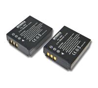 INTENSILO 2x Li-Ion Batterie 1000mAh (3.7V) pour caméscope, caméra vidéo photo Panasonic Lumix DMC-TZ4, DMC-TZ5, DMC-TZ11 comme CGA-S007, DMW-BCD10