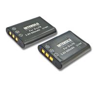 INTENSILO 2x Li-Ion Batterie 600mAh (3.6V) pour appareil photo, caméra Ricoh Caplio R50 comme D-Li78, EN-EL11, DB-80.