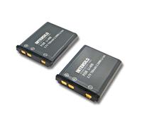 INTENSILO 2x Li-Ion Batterie 700mAh (3.7V) pour caméra Casio Exilim EX-Z800, EX-ZS5, EX-ZS6, EX-ZS100, EX-ZS150 comme Li-40 D-Li63.