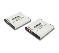 INTENSILO 2x Li-Ion Batterie 770mAh (3.7V) pour caméra Ricoh CX3, CX4, CX5, CX6, PX, WG-4, WG-4 GPS comme NP-150, Li-50B,GB-50.