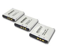 INTENSILO 3x Li-Ion Batterie 700mAh (3.6V) pour appareil photo, caméra vidéo Agfa Agfaphoto Optima 2338, 2338MT comme Klic-7001, DLi-213.