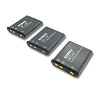 INTENSILO 3x Li-Ion Batterie 700mAh (3.7V) pour caméra Aldi Traveler Slimline Super Slim XS-400, XS-4000, XS4000 comme Li-40 D-Li63.