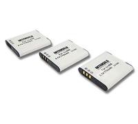 INTENSILO 3x Li-Ion Batterie 770mAh (3.7V) pour caméra Casio Exilim EX-TR350 comme NP-150, Li-50B, GB-50.