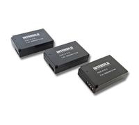 INTENSILO 3x Li-Ion batterie 820mAh (7.4V) pour caméra Video Canon EOS M10 comme Canon LP-E12.