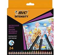BIC Crayons de couleur Intensity Aquacouleur - sèche - Lot de 24