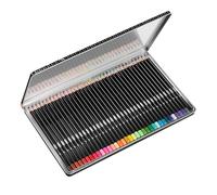 Intensity Premium Boîte de Crayons de Couleur Professionnel en Bois, Crayons de Couleur pour Adultes - Couleurs Assorties, Boîte en Métal de 36