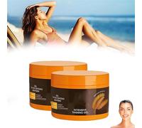 Intensive Tanning Gel, Natural Tanning Accelerator Cream Gel, Tanning Oil for Beach Travel Size,Tanning Accelerator Cream For Sunbeds. (2pcs)