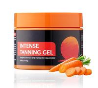 Intensive Tanning Gel - Shine Brown - Crème solaire à l'huile de carotte et vitamine E, accélérateur de bronzage naturel pour le visage et le corps, résistant à l'eau, 140g