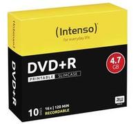 - 10 x DVD+R - 4.7 Go 16x - surface imprimable par jet d'encre - boîtier CD étroit