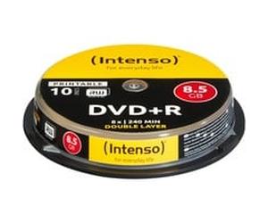 Intenso 1x10 DVD+R 8.5GB 8x Double Layer printable 8,5 Go DVD+R DL 10 pièce(s), Support vierge DVD
