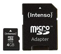Intenso 3403450 Carte Micro SD/SDHC 4 Go Classe 4 Noir