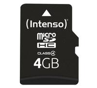 Intenso Carte microSD/SDHC 3403450 4 Go Classe 4 Noir