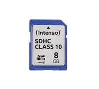 Intenso 3411460 Carte Flash SDHC 8 Go Classe 10, Lecture 25 Mo/s, Résistante Chocs/Température/Rayons X, Dimensions 24x32x2 mm, -25°C à 85°C