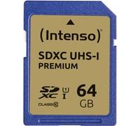 Intenso Carte mémoire Premium SDXC UHS-I 64 Go Classe 10 bleue, 1 pièce
