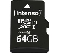 Intenso 3423490 Carte Micro SDXC Classe 10 64 Go Noir