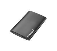 Intenso 3823461 SSD Externe 1To, USB Type-A 3.2 Gen 1, Format 1.8", Boîtier Aluminium Noir, 89x54x8mm, Compatible Windows/macOS, exFAT