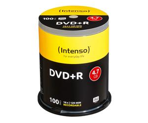 Intenso 4111156 DVD+R 16x 100 Pack Cakebox 100er Spindel DVD+R (DVD)