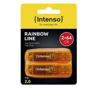 INTENSO Clé USB 2.0 Rainbow Line - Pack de 2 x 64 Go