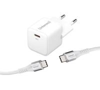 Intenso 7803042 Intenso W30C + C315C Câble USB-C Adaptateur de charge GaN blanc, 30 Watt