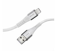Intenso Câble USB A315L USB-A vers Lightning, données et charge, 12 W, nylon 1,5 m, blanc