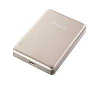 Intenso Batterie Externe Magnétique MW10000 10000 mAh - Compatible MagSafe, Charge Sans Fil 15W, USB-C PD 20W, Pour iPhone & Android - Testée en Allemagne - Champagne