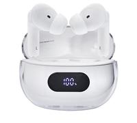 Intenso Buds Plus TWS T312AE Écouteurs sans Fil avec réduction Active du Bruit, ENC, Bluetooth et jusqu'à 25 Heures de Lecture de Musique, Blanc