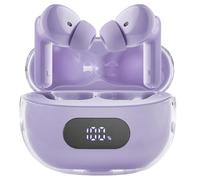 Intenso Buds Plus TWS T313AE Écouteurs sans Fil avec réduction Active du Bruit, ENC, Bluetooth et jusqu'à 25 Heures de Lecture de Musique, Violet