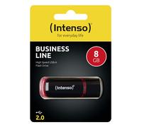 Intenso Business Line - Flash Drive 8 GB - USB 2.0, Black/Red