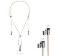 Intenso Câble de charge et de données USB-C - 60 W - 480 Mbps - Nylon PD3.0 QC4.0-1,65 m - Taille réglable - Beige