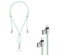 Intenso Câble de charge et de données USB-C - 60 W - 480 Mbps - Nylon PD3.0 QC4.0-1,65 m - Taille réglable - Vert