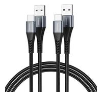 Intenso Câble USB-A vers USB-C, 2 x 1 m, 3 A, câble de charge | Câble de charge et de données 480 Mbit/s pour Samsung, iPhone et Xiaomi, câble de charge robuste pour tablettes