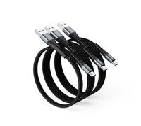 Intenso Câble USB-A vers USB-C (lot de 3 ; : 2 m + 2 m + 0,5 m), 3 A, câble | Câble de charge et de données 480 Mbit/s pour Samsung, iPhone et Xiaomi, câble de charge robuste pour tablettes