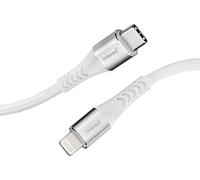 Intenso Câble USB C315L USB-C vers Lightning 1,5 m nylon blanc Power Delivery jusqu'à 27 W