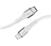 Intenso Câble USB USB 2.0 USB-C® mâle, Connecteur Lightning 1.50 m blanc gaine textile 7902002