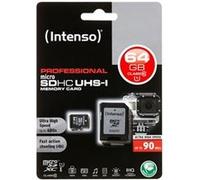 Intenso - Carte mémoire flash (adaptateur microSDXC vers SD inclus(e)) - 64 Go - UHS Class 1 / Class10 - microSDXC UHS-I Noir G